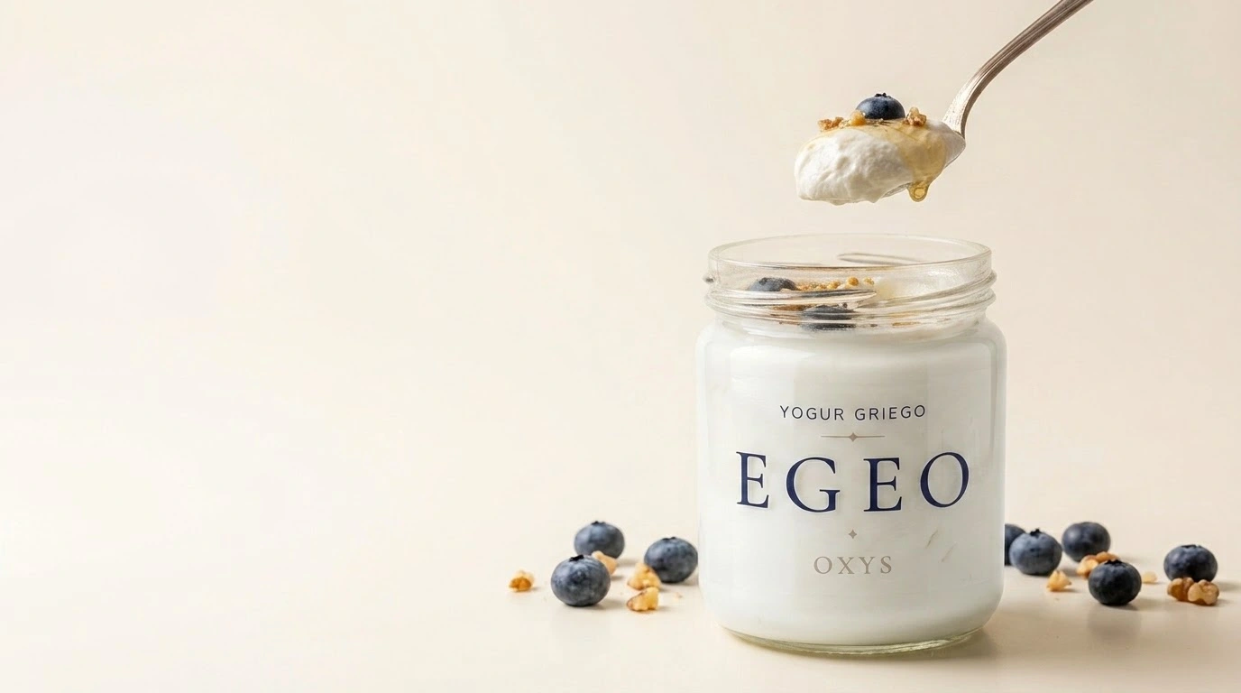 Frasco de yogur griego EGEO con arándanos, nueces y miel